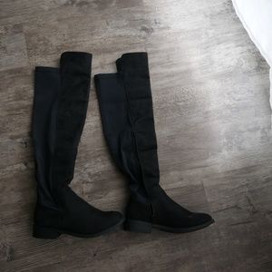 Black Knee High Boots